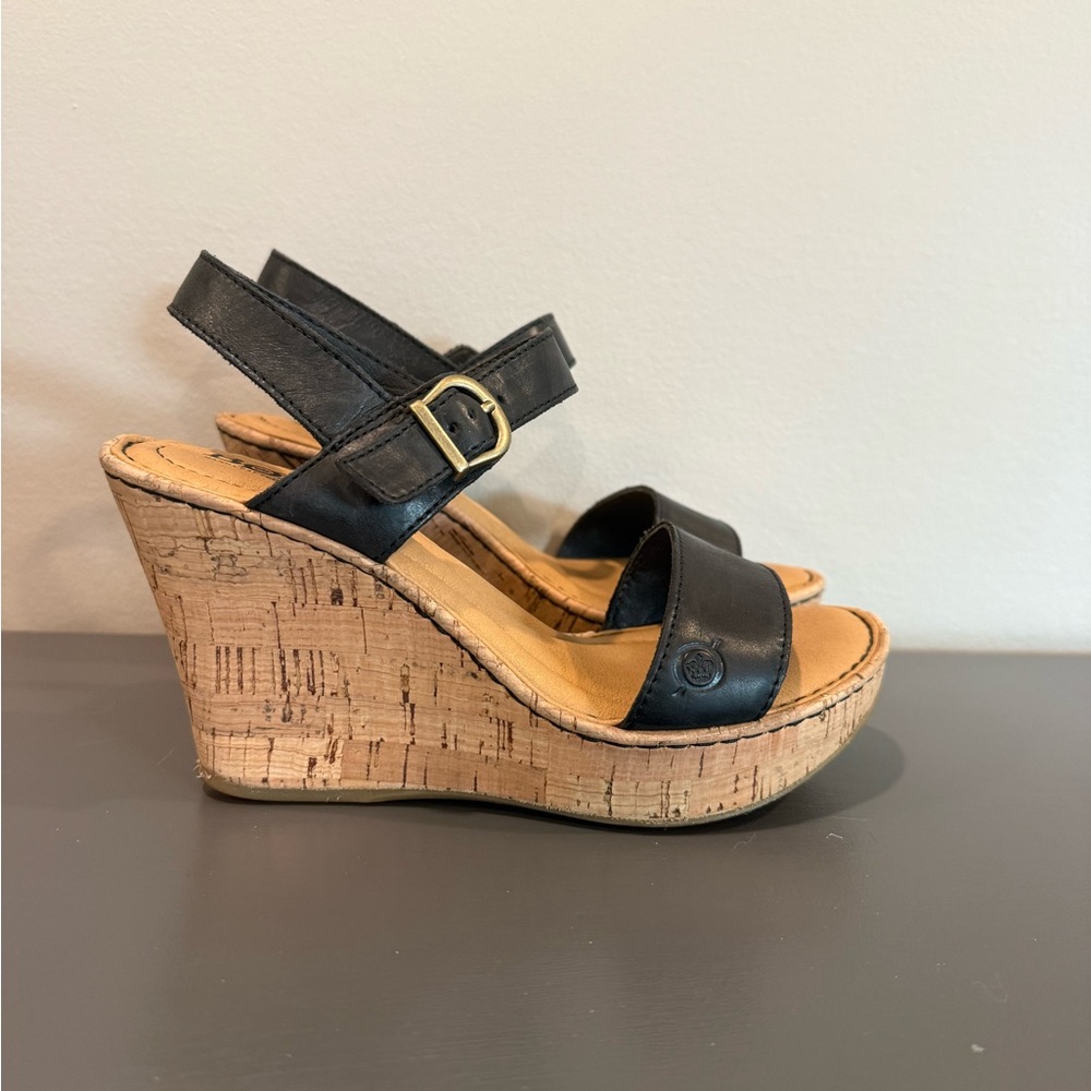 Born Lenore Platform Wedge Sandals